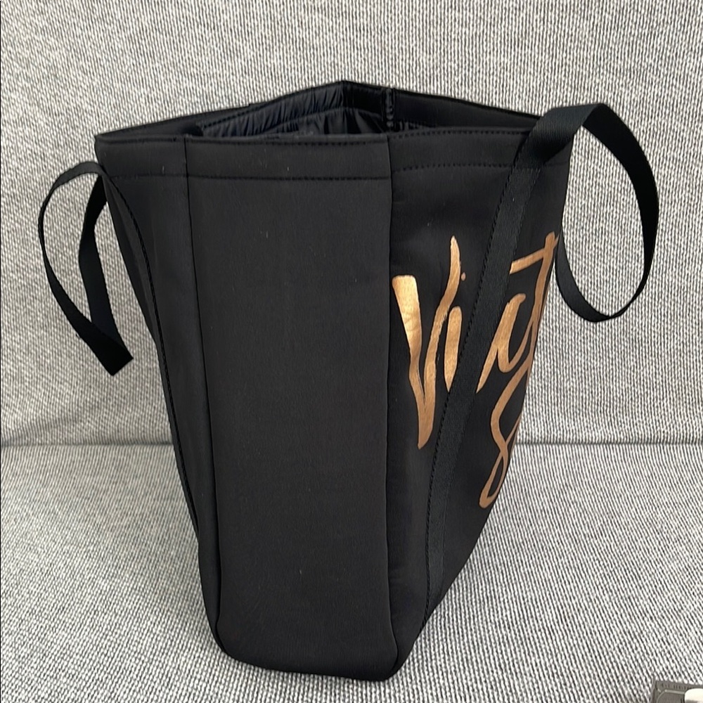 Victoria's Secret Black and Gold Tote Bag - Picture 14 of 16